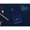 Funda trasera con compartimento para tarjetas VixFox para Samsung S9, azul marino, cubierta trasera protectora para móvil con compartimento para tarjetas