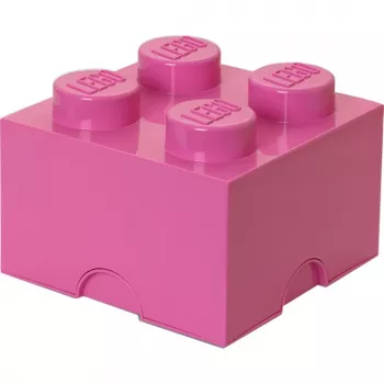 Ladrillo de almacenamiento 4 LEGO 40031739 rosa – caja de almacenamiento de plástico apilable para piezas pequeñas