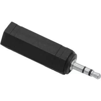Adaptador de audio Omnitronic jack macho de 3,5 mm a jack hembra de 6,35 mm estéreo 3022631W