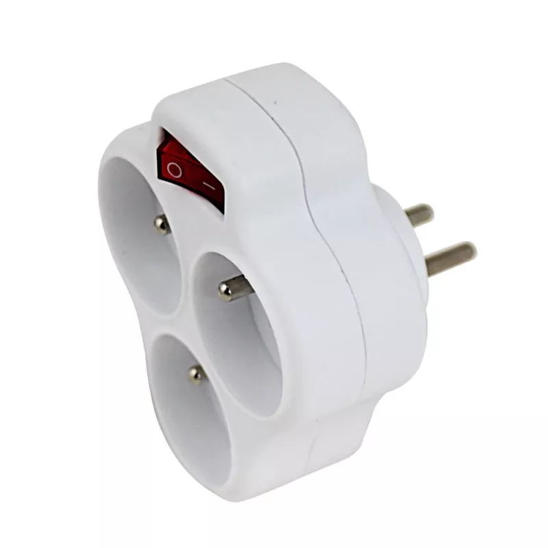 Esperanza ELK304W regleta eléctrica, 3 tomas con interruptor, blanca