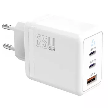 Cargador TB AZTBXUL3USB65WW — 65W USB-C Power Delivery con 2 conectores (1x USB-C, 1x USB-A)