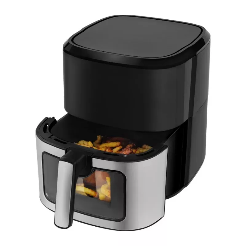 Freidora sin aceite N'oveen AF770 X-LINE negra, plateada