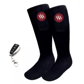 Calcetines deportivos Glovii GQ2M con elemento calefactor integrado, talla M, negro, transpirables, mezcla de algodón y elastano