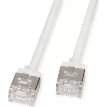 Cable de parcheo ROLINE U/FTP Cat.6A RJ45 ultra corto blanco 1m - Red - FTP (21.15.4571)