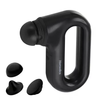 Pistola de masaje vibratoria portátil HoMedics HHP-120BK – masajeador de percusión compacto recargable