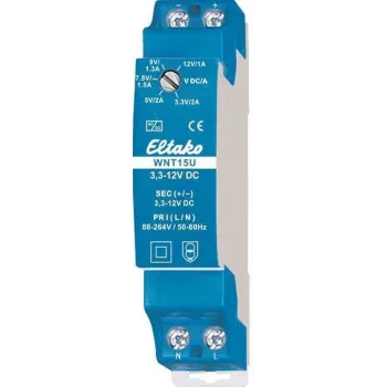 Eltako 20000175 WNT15U/3.3-12VDC fuente de alimentación conmutada de rango amplio