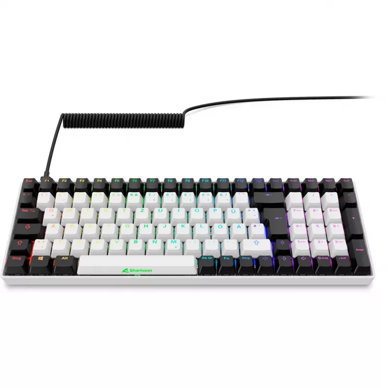 SKILLER SGK50 S2, teclado gaming blanco, DE-Layout, Gateron Red