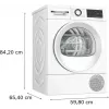 Secadora Bosch WQG145APPL 9 kg bomba de calor, 14 programas, indicador LED, blanca