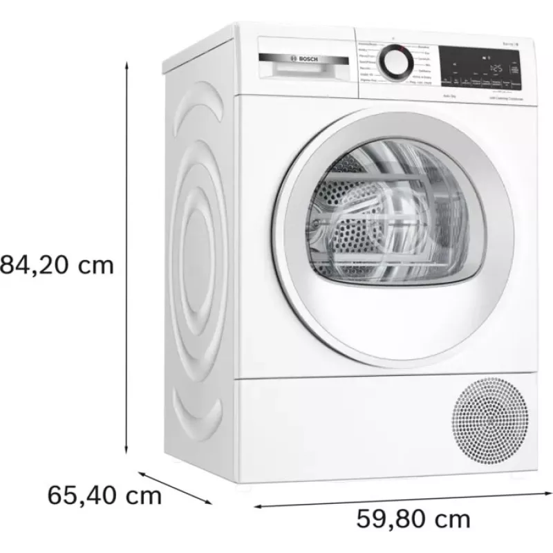 Secadora Bosch WQG145APPL 9 kg bomba de calor, 14 programas, indicador LED, blanca
