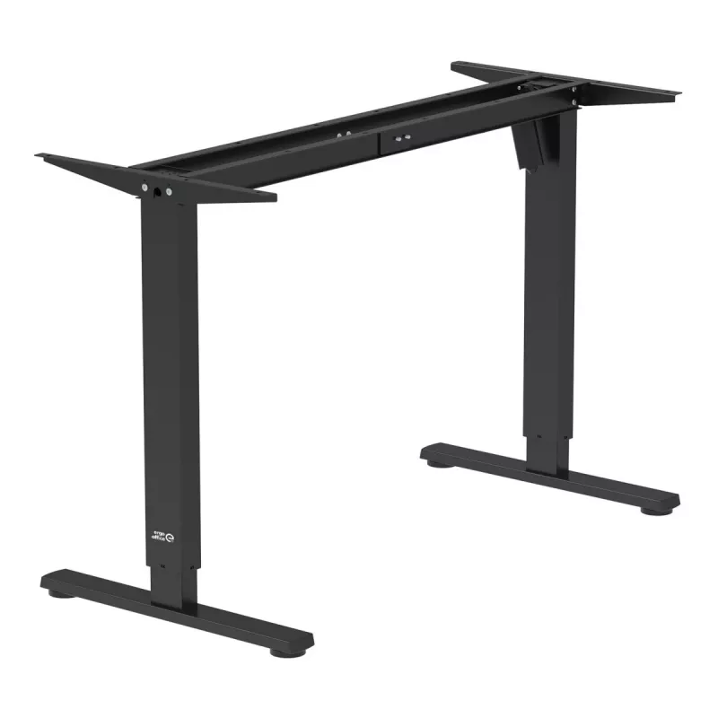 Escritorio con regulación eléctrica de altura Ergo Office, altura máx. 1160 mm, máx. - 80 kg, sin tablero para trabajar de pie y sentado, negro, ER-400 B