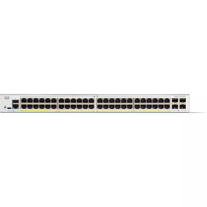 Switch gestionado Cisco Catalyst 1200-48P-4G 48 puertos GE PoE 4x1GE SFP
