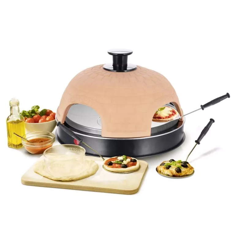 Pizzera Emerio PO-115985 4 pizzas 900 W Negro Naranja