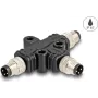 Divisor de cable DeLOCK M8 divisor en T codificación A de 3 polos 1 x conector macho a 2 x conector macho conexión en paralelo