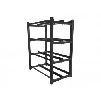Bastidor de baterías para SAI 830x454 2 filas 4 niveles 8 compartimentos negro embalaje plano