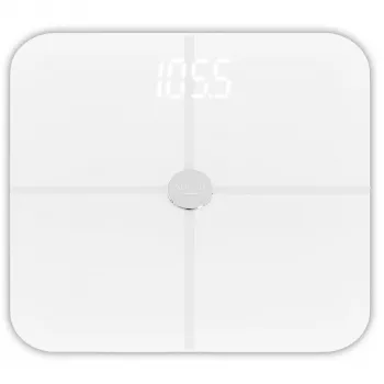Báscula de baño Adler AD 8187 — peso máx. 180 kg, precisión 100 g, medición de IMC, blanca