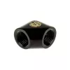 Bitspower adaptador 90 grados G1/4 hembra a G1/4 hembra, negro mate