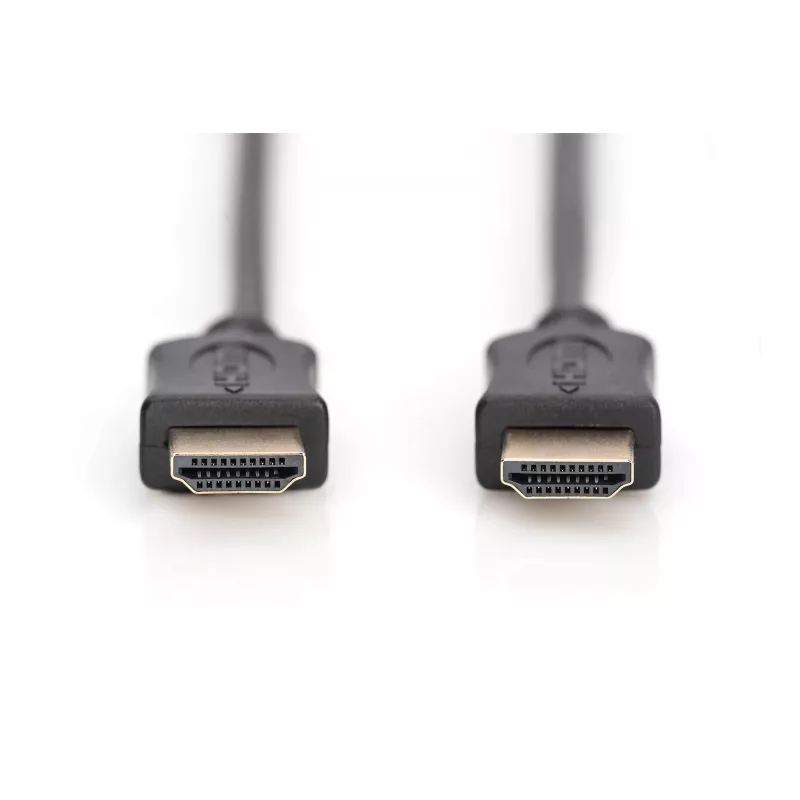 Cable de conexión HDMI High Speed Assmann, Type-A M/M, 5,0 m, con Ethernet, anteriormente HDMI 1.4, UL, negro, dorado (AK-330114-050-S)