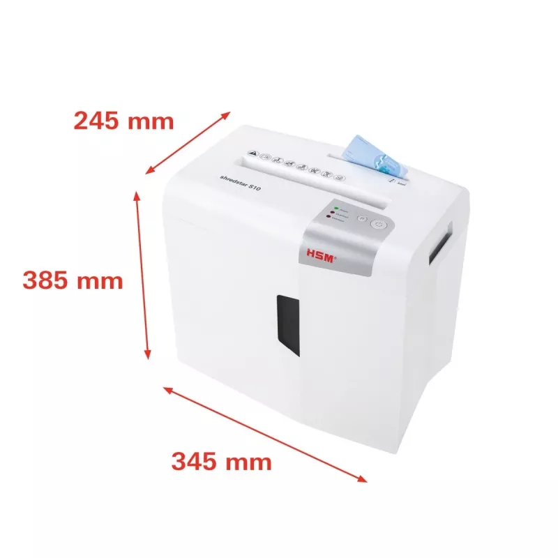 HSM shredstar S10 destructora de documentos, 6 mm + mecanismo de corte de CD independiente