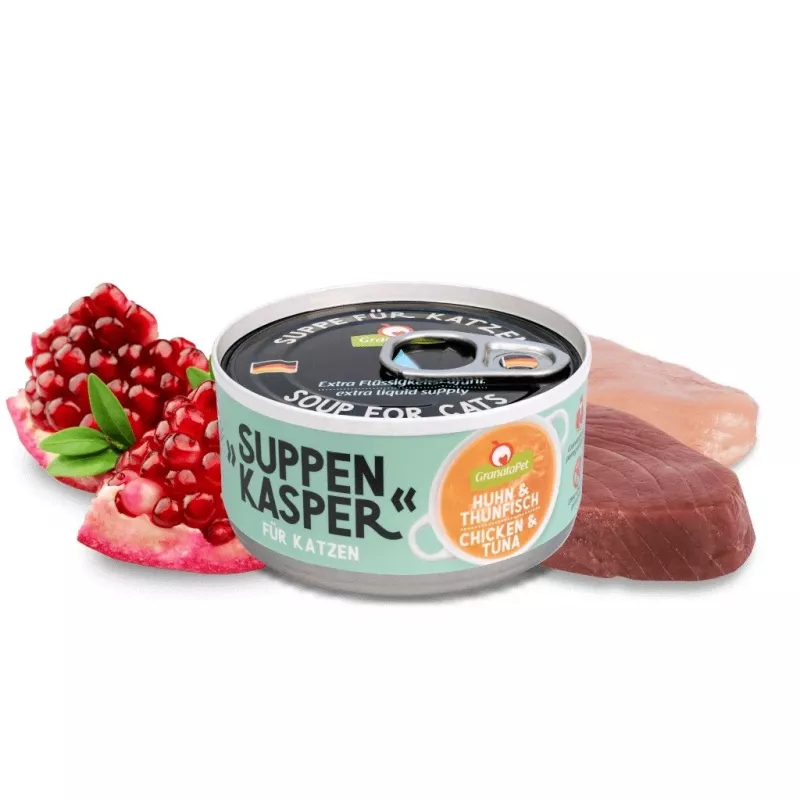 GranataPet Suppenkasper snacks para gatos con pollo y atún, 70 g