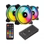 Kit de ventiladores para carcasa White Shark Nebula-2 negro – ventilador ARGB de 120 mm (kit)
