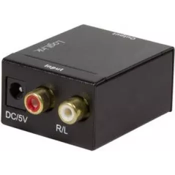 LogiLink CA0102 adaptador de audio Toslink / RCA negro