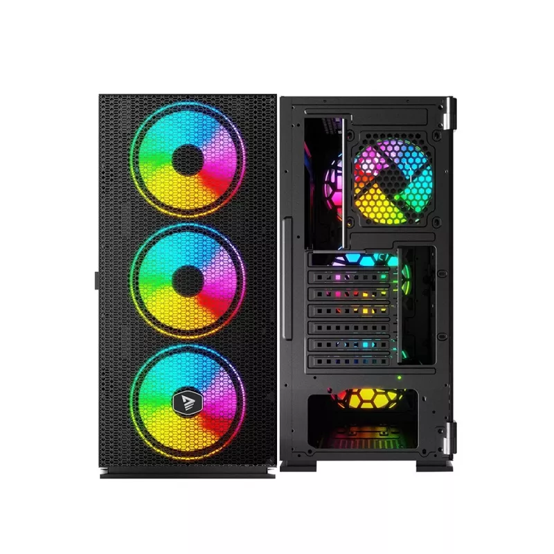 Caja de PC SAVIO Raptor X1 ARGB cristal/malla negra