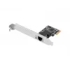 Tarjeta de red Ethernet interna LANBERG PCE-1GB-201, PCI Express, 1× RJ-45 Gigabit (1000 Mbit/s), negro