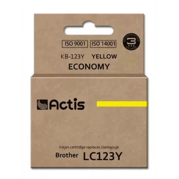 Actis KB-123Y Tinta (sustituto de Brother LC123Y/LC121Y; Estándar; 10 ml; amarillo)