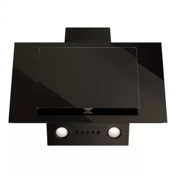 Campana extractora de pared vertical Eco Duo Glas negra