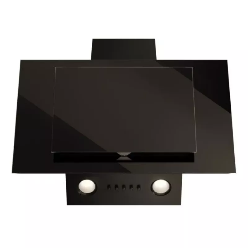 Campana extractora de pared vertical Eco Duo Glas negra