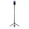 Palo selfie con trípode Crong CRGSGU1BLK aluminio Bluetooth con patas plegables y soporte para móvil