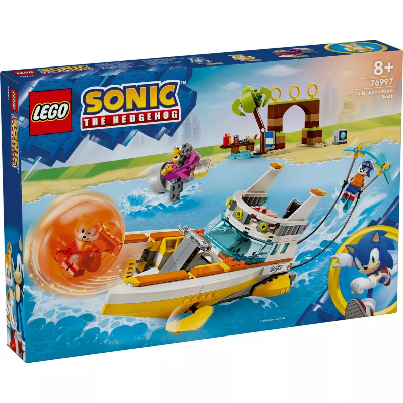 LEGO Sonic the Hedgehog Barco de Aventura de Tails, set de juguete 76997