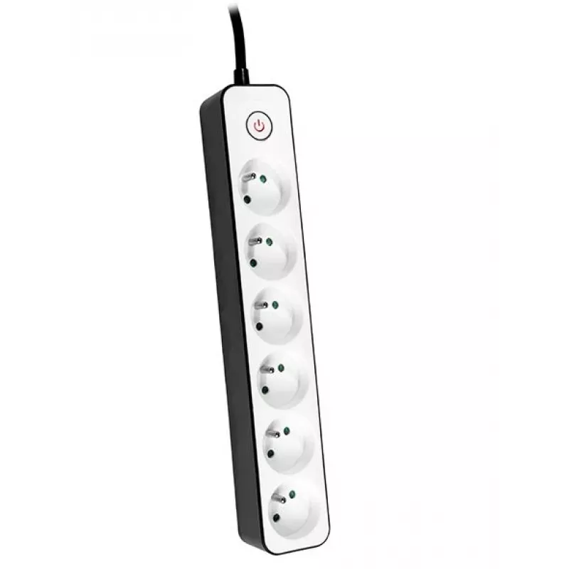Regleta TRACER Zebra 1,5 m 6 tomas