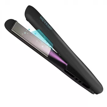 Plancha de pelo Revamp ST-1850BK-EU con función de brillo iónico, negra