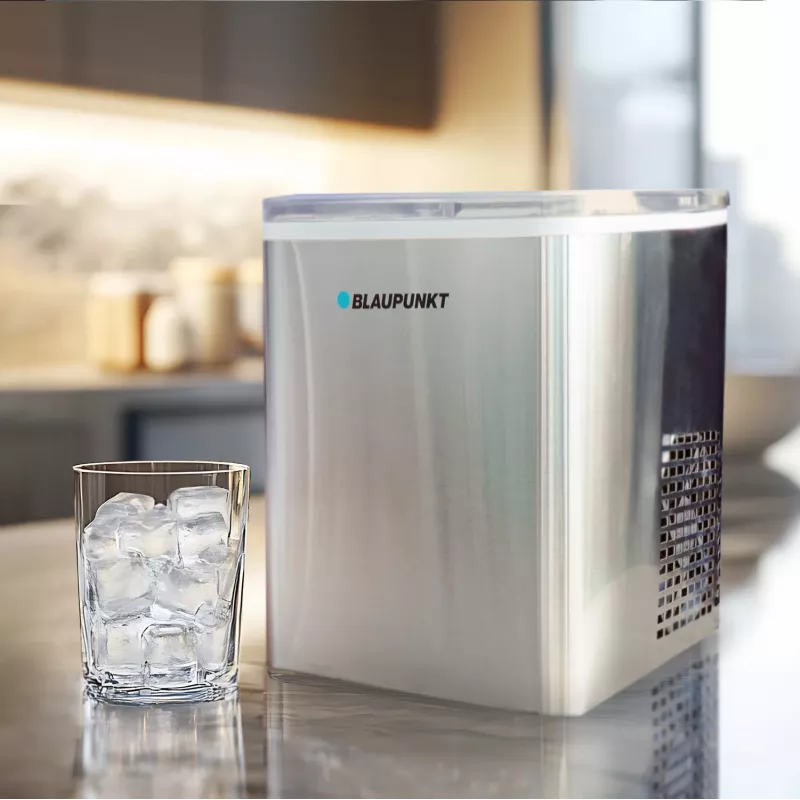 Máquina de cubitos de hielo BLAUPUNKT IMB301 — máquina de hielo compacta de sobremesa, producción automática de hielo