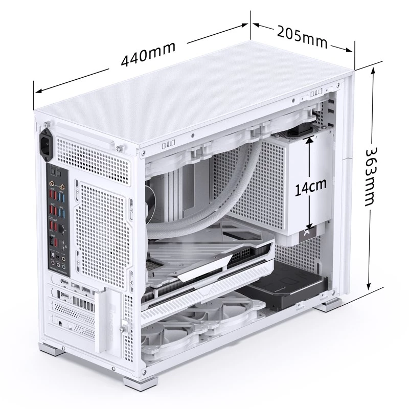Caja de PC Jonsbo D31 STD Midi Tower blanca