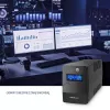 SAI Qoltec Monolith (sistema de alimentación ininterrumpida) Doble conversión (Online) 0,45 kVA 240 W 2 tomas de corriente