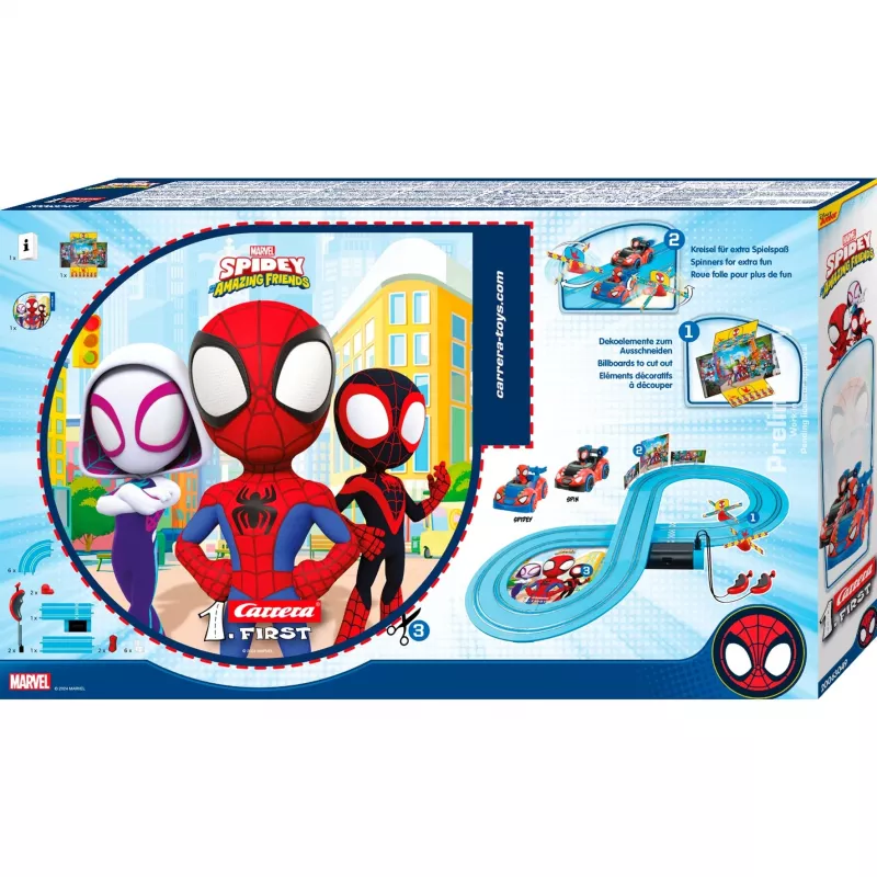 Set de slot car CARRERA FIRST Spidey 20063049 — pista de carreras para principiantes para niños