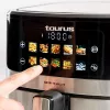 Freidora de aire Taurus Air Fry 7S 1600W 6,5L, acero inoxidable, 8 programas, 80–200°C, control táctil