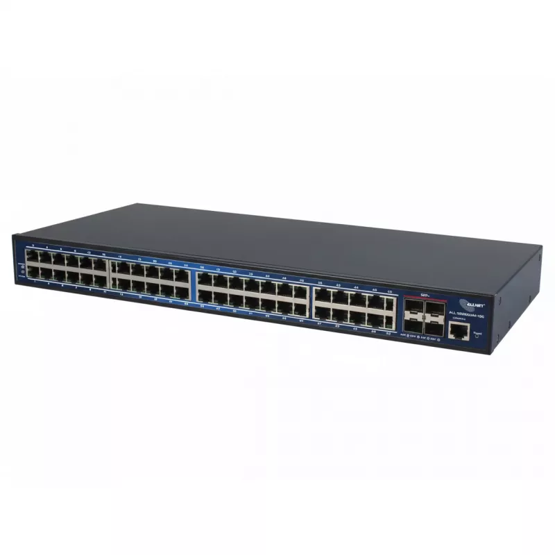 ALLNET 48+4P ALL-SG8652M-10G Switch Ethernet 48 x Gigabit + 4 x puertos 10G SFP+, montaje en rack