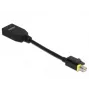 DeLOCK - Adaptador DisplayPort - Mini DisplayPort (M) con bloqueo a DisplayPort (H) - DisplayPort 1.4 - 15 cm - libre de halógenos, compatible con 8K - Negro (65978)