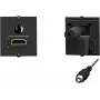 Toma empotrable HDMI + 3,5 mm Bachmann 917.189, 1 toma, negro