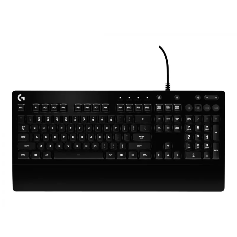 Teclado gaming Logitech G G213 Prodigy RGB LED Tamaño completo Con cable