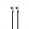 Cable USB-C Unitek C14147ABK01-1M, 1 m, conectores acodados 90°, USB PD 3.0 100W, datos 480 Mbit/s, negro