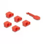 Bloqueador de puertos DeLOCK 20929 RJ45 10 uds. rojo