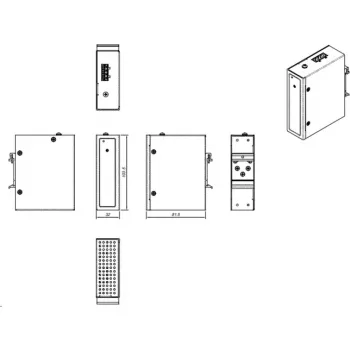 Convertidor DC-DC ALLNET ALL-B101 12–24VDC a 48–54VDC, hasta 200W