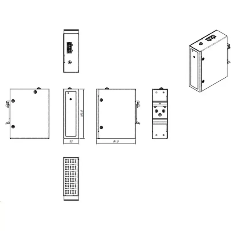 Convertidor DC-DC ALLNET ALL-B101 12–24VDC a 48–54VDC, hasta 200W