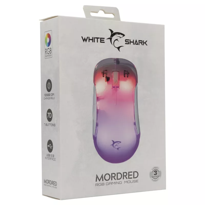 Ratón White Shark GM-5017 Mordred blanco USB