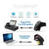Lector de códigos de barras láser 1D Qoltec | USB | negro