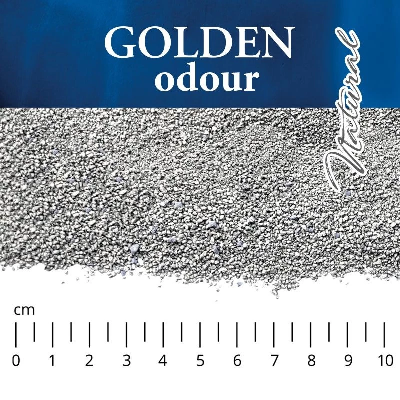 Arena para gatos Golden Grey 7 kg — arena aglomerante de bentonita, sin polvo, eliminación de olores